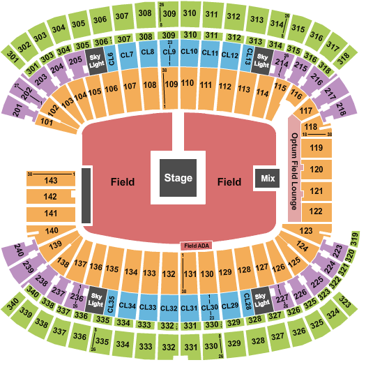 Gillette Stadium Zach Bryan Seating Chart